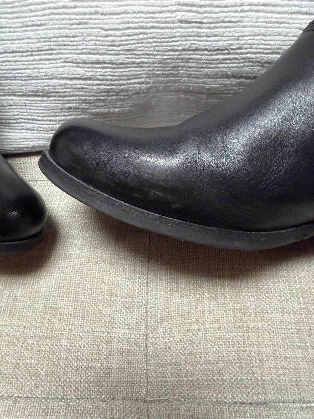 UGG Black Leather Knee-High Riding Boots - Picture 15 of 15